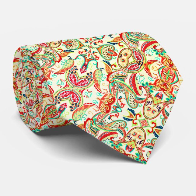 Corbata Patrón paisley de color lindo (Enrollado)