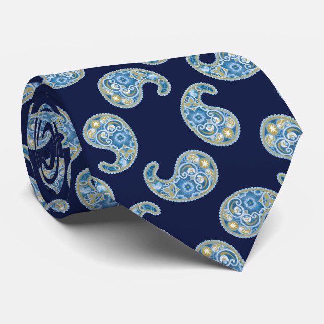 Corbata Patrón Paisley Sndrop (Enrollado)