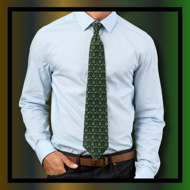 Corbata Patrón Paisley Verde oscuro (Subido por el creador)