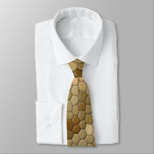 Corbata Patrón Piel de serpiente marrón