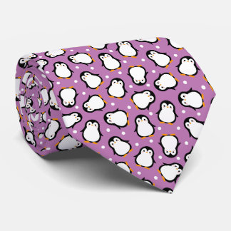 Corbata Patrón pingüino púrpura