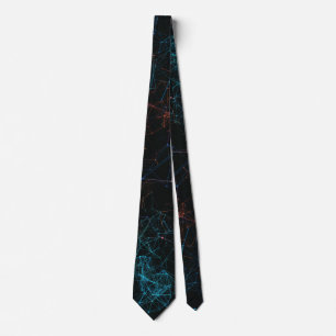 Corbata Patrón Polígono Rosa Y Azul