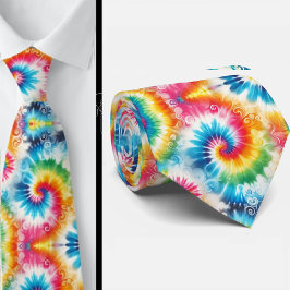 Corbata Patrón psicodélico de Tie-Dye
