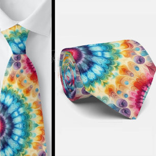 Corbata Patrón psicodélico de Tie-Dye