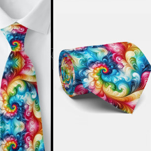 Corbata Patrón psicodélico de Tie-Dye
