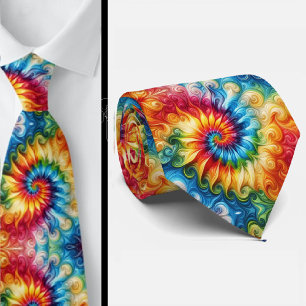 Corbata Patrón psicodélico de Tie-Dye