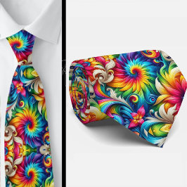 Corbata Patrón psicodélico de Tie-Dye
