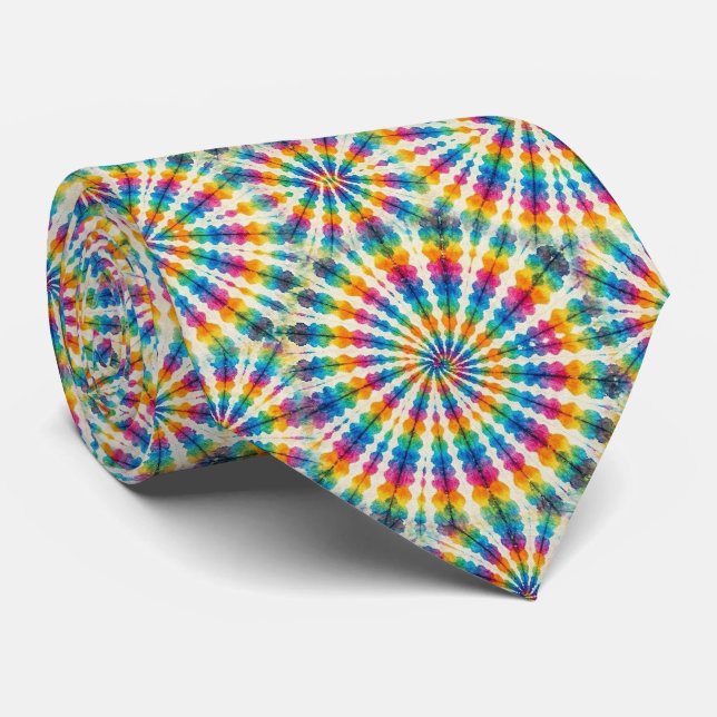 Corbata Patrón psicodélico de Tie-Dye (Enrollado)