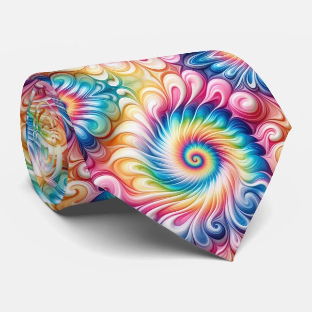 Corbata Patrón psicodélico de Tie-Dye (Enrollado)