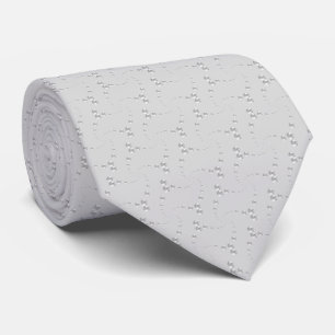 Corbata Patrón punteado gris plateado sobre gris claro