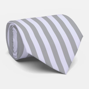 Corbata Patrón rayado en gris y lavanda