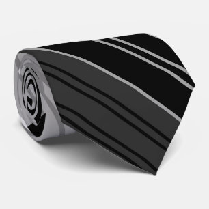 Corbata Patrón rayado negro y blanco