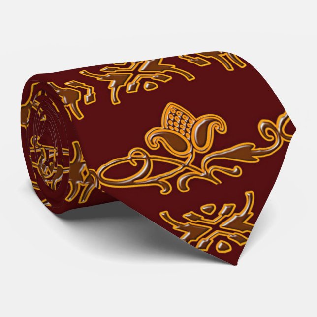Corbata Patrón Real Retro Floral (Enrollado)