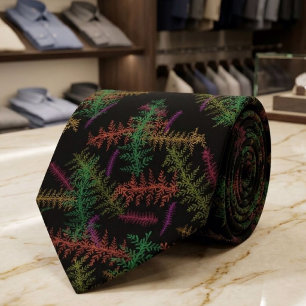 Corbata Patrón repetitivo de hojas caídas coloridas sobre