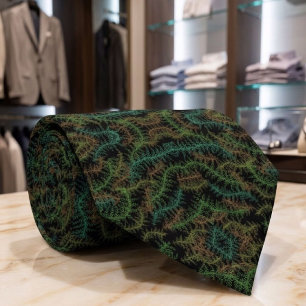 Corbata Patrón repetitivo de hojas caídas con colores de o