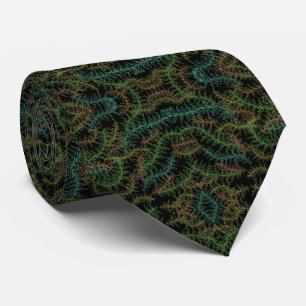 Corbata Patrón repetitivo de hojas caídas con colores de o