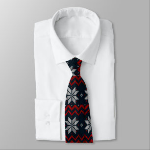 Corbata Patrón retro clásico con navidad roja