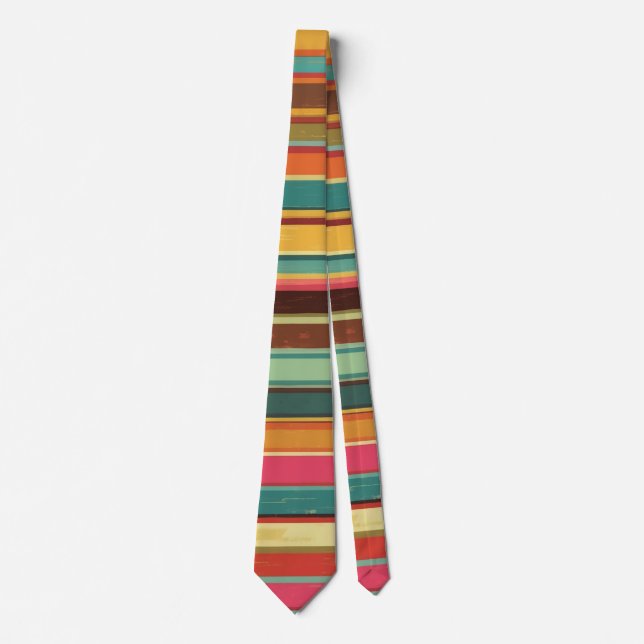 Corbata Patrón retro de rayas de los setenta (Anverso)