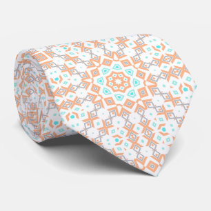 Corbata Patrón retro geométrico elegante de color beige