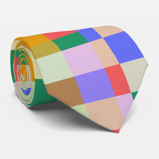 Corbata Patrón retro geométrico minimalista (Enrollado)