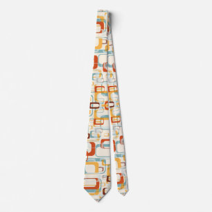 Corbata Patrón retro vintage de los años 70 en tonos azu