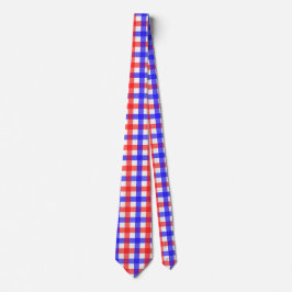 Corbata Patrón rojo azul de Gingham