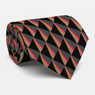 Corbata Patrón rojo negro y marrón blanco