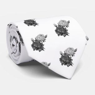 Corbata Patrón Rosa Blanco y negro