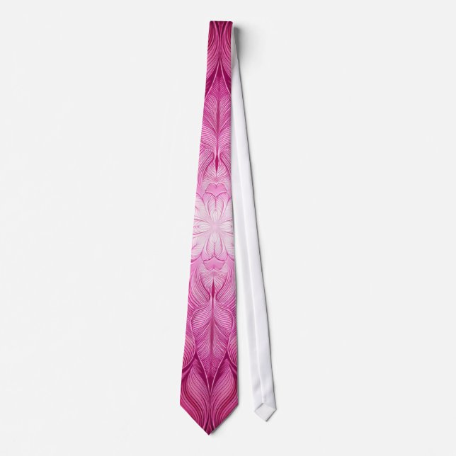 Corbata Patrón rosa de batik (Anverso)