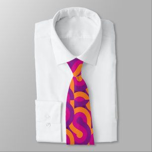 Corbata Patrón rosa retro funky de los años 70