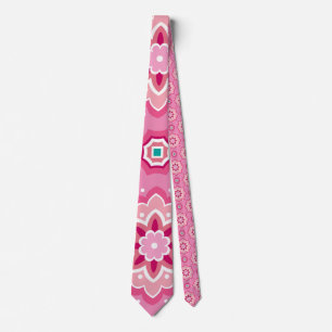 Corbata Patrón rosa y floral