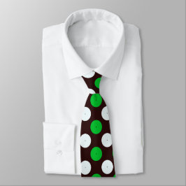 Corbata Patrón sin foco circular blanco y verde