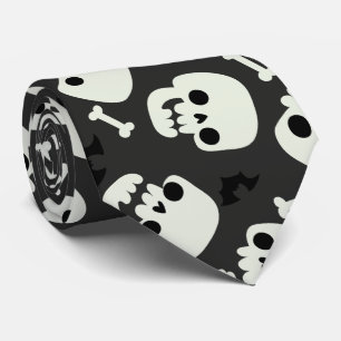 Corbata Patrón sin foco de Skull Halloween