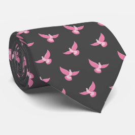 Corbata Patrón sin soldadura de pichón gris rosado