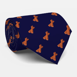 Corbata Patrón sin soldadura del tirador de canela azul de