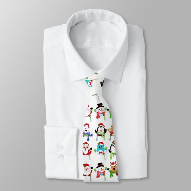 Corbata patrón temático de Navidad (Atado)
