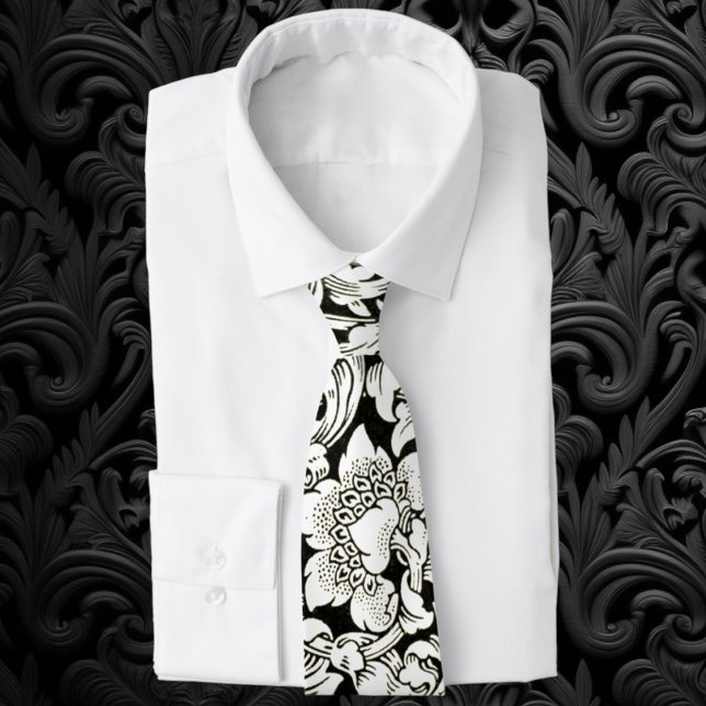 Corbata Patrón textil decorativo de William Morris (Vintage William Morris Decorative Textile Pattern Neck Tie)