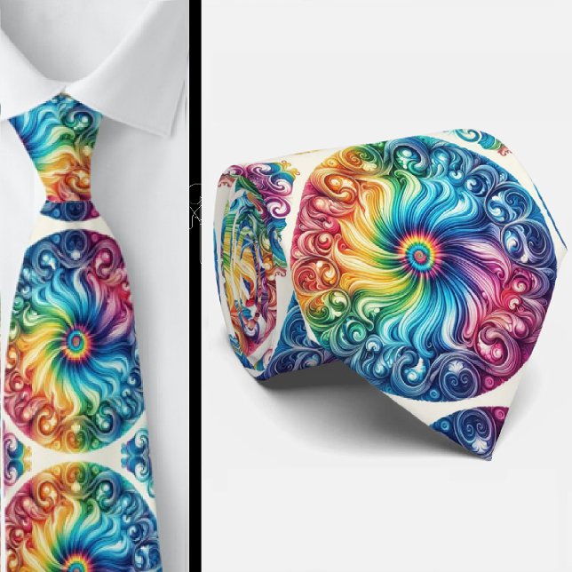 Corbata Patrón Tie-Dye Psicodélico (Subido por el creador)