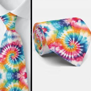 Corbata Patrón Tie-Dye Psicodélico