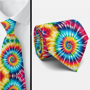 Corbata Patrón Tie-Dye Psicodélico