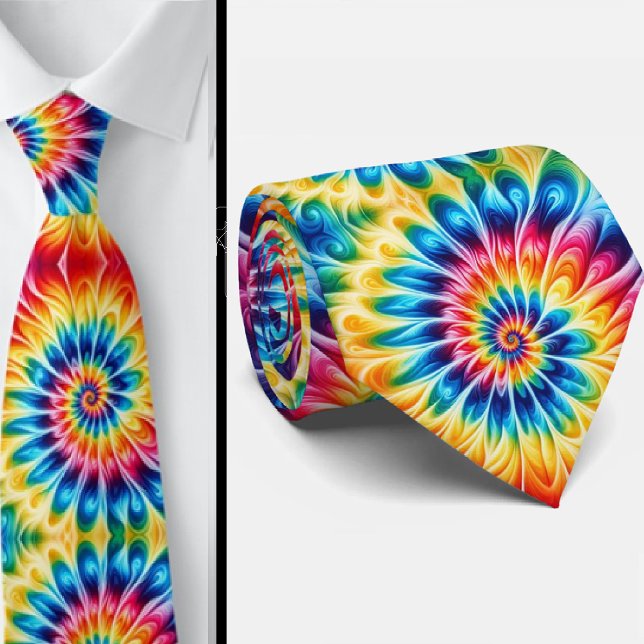 Corbata Patrón Tie-Dye Psicodélico (Subido por el creador)