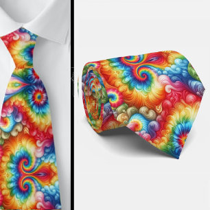 Corbata Patrón Tie-Dye Psicodélico