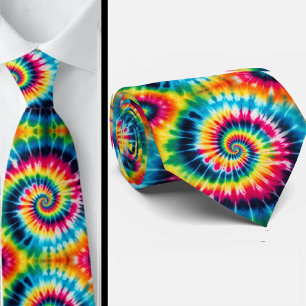 Corbata Patrón Tie-Dye Psicodélico