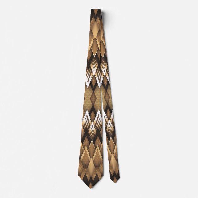 CORBATA PATRÓN TRIANGULAR RÚSTICO TRIBAL (Anverso)