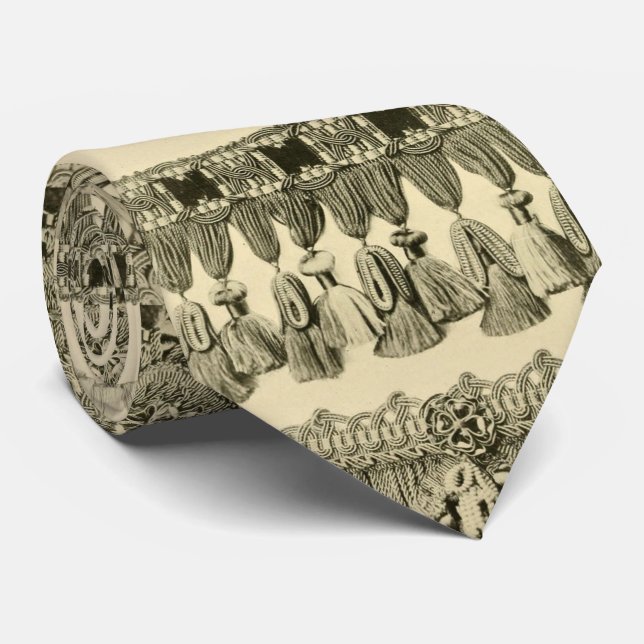 Corbata Patrón tribal antiguo de talla y encaje (Enrollado)