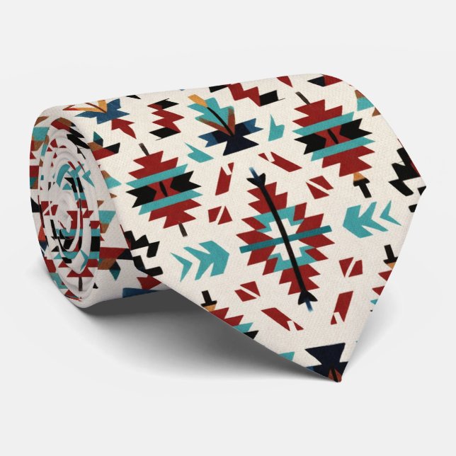 Corbata Patrón Tribal del Suroeste (Enrollado)