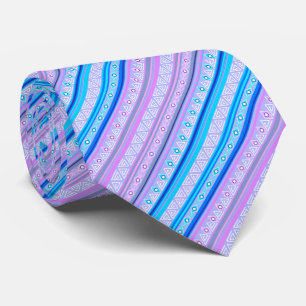 Corbata patrón tribal étnico geométrico de indio americano