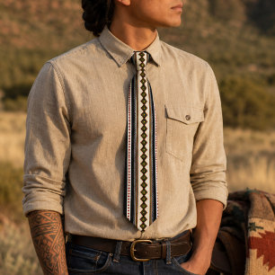 Corbata Patrón Tribal Nativo Americano