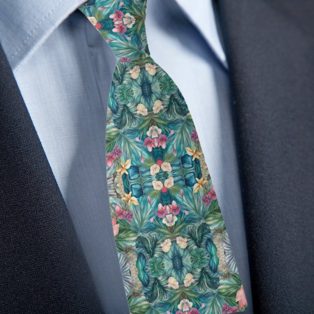 Corbata Patrón Tropical Iridescente (Subido por el creador)