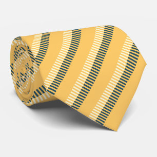 Corbata Patrón único amarillo azul silenciado
